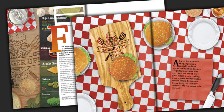 Burger Up game feature in Issue 25