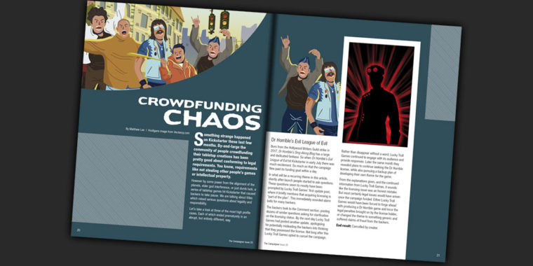 Crowdfunding Chaos in Issue 25